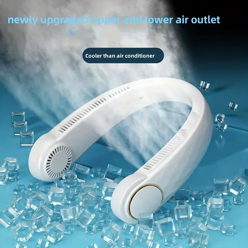 USB Portable Leafless Hanging Neck Fan (1pc)