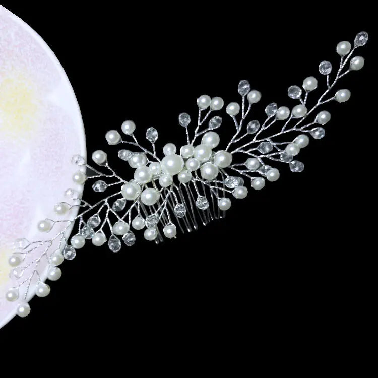 Handmade Beaded Hair Comb for Brides and Dresses