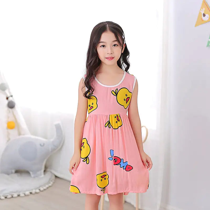 Cotton Silk Summer Dress for Girls