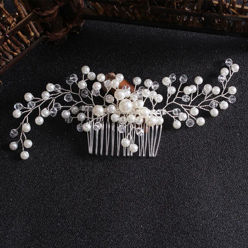 Handmade Beaded Hair Comb for Brides and Dresses