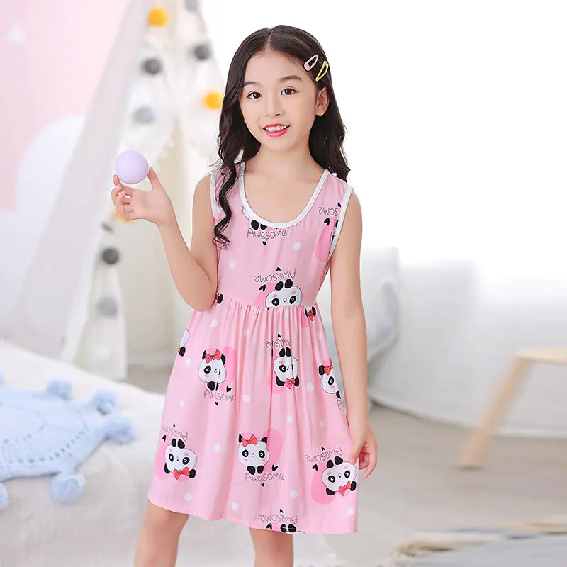 Cotton Silk Summer Dress for Girls