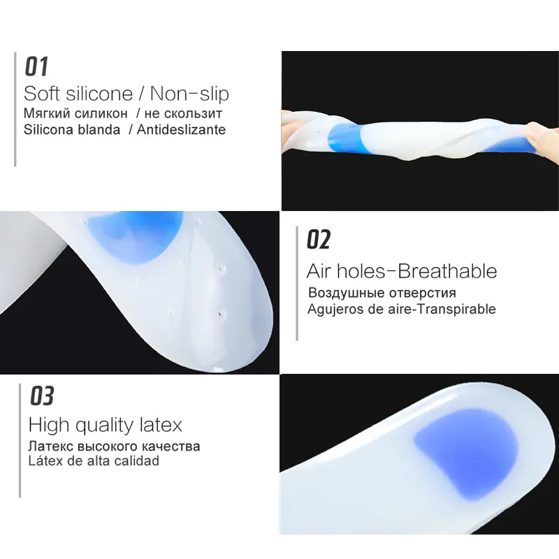 Perforated Silicone Full Pad for Heel Pain Relief
