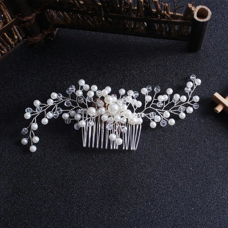 Handmade Beaded Hair Comb for Brides and Dresses