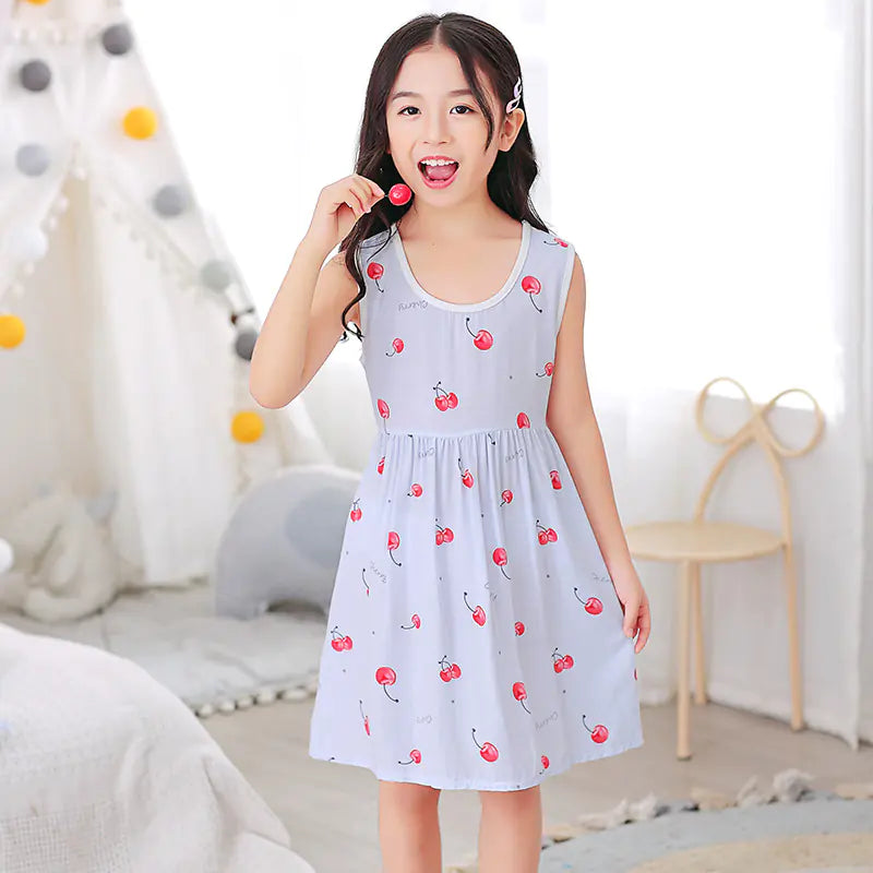 Cotton Silk Summer Dress for Girls