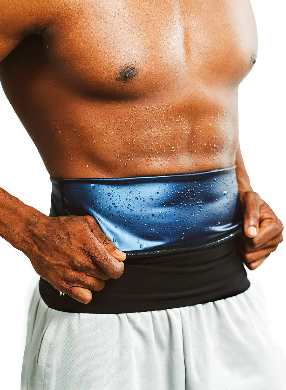Waist Trimmer for Men Waist Trainer Sauna Belt Neoprene-Free Waist Cincher Sauna Slimming Belt Sauna Sweat Workout Shaper (2X-Large/3X-Large) Black