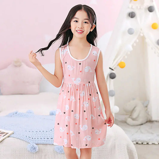 Cotton Silk Summer Dress for Girls