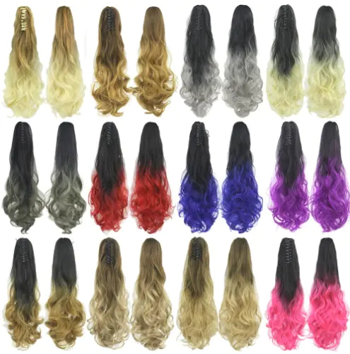Ladies Long Curly Ponytail Hair Wig