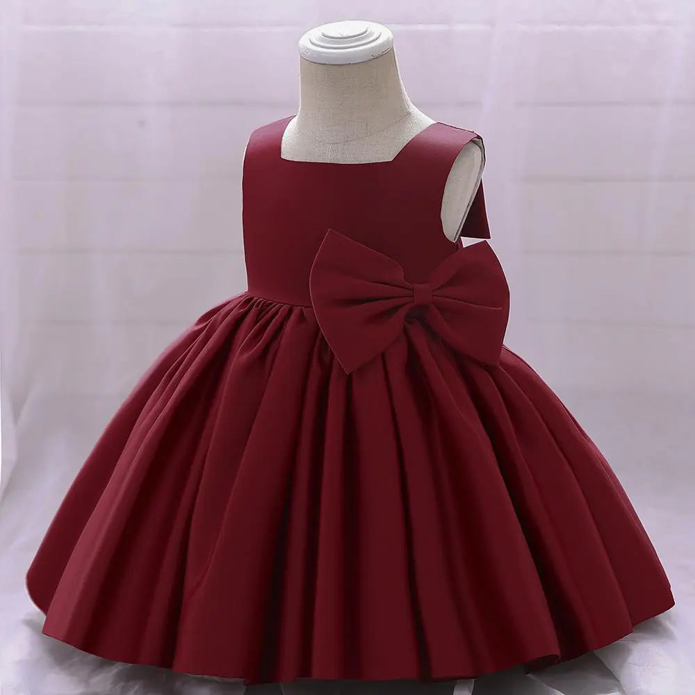 Elegant Semi-Sleeveless Little Bride's Dress