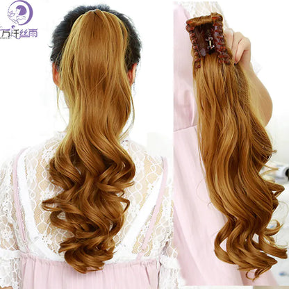 Ponytail Wig, Curly Wig, Synthetic Hair Wig