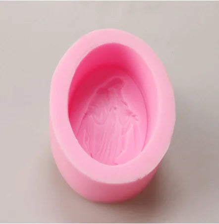 Handmade Virgin Mary Soap with Silicone Molds and Oils