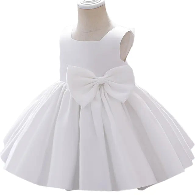 Elegant Semi-Sleeveless Little Bride's Dress