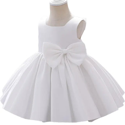 Elegant Semi-Sleeveless Little Bride's Dress