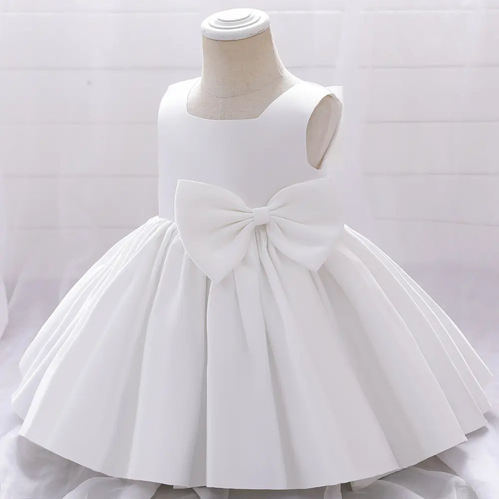 Elegant Semi-Sleeveless Little Bride's Dress