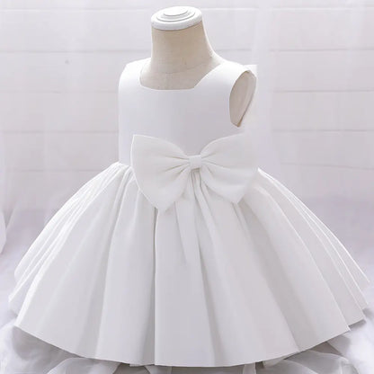 Elegant Semi-Sleeveless Little Bride's Dress
