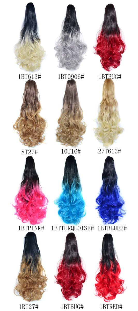 Ladies Long Curly Ponytail Hair Wig