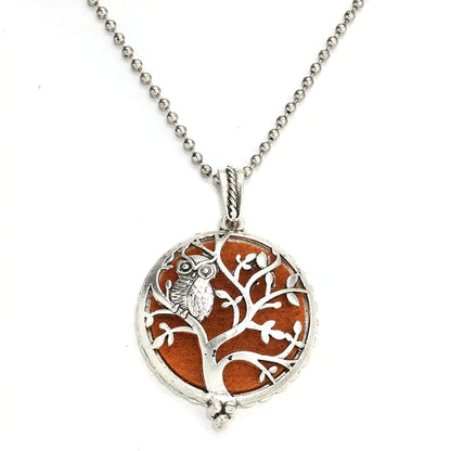Aromatherapy Essential Oil Owl Pendant Necklace
