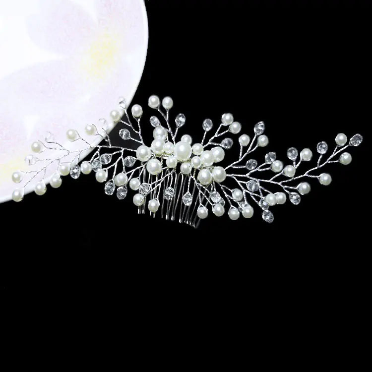 Handmade Beaded Hair Comb for Brides and Dresses