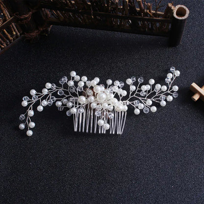 Handmade Beaded Hair Comb for Brides and Dresses