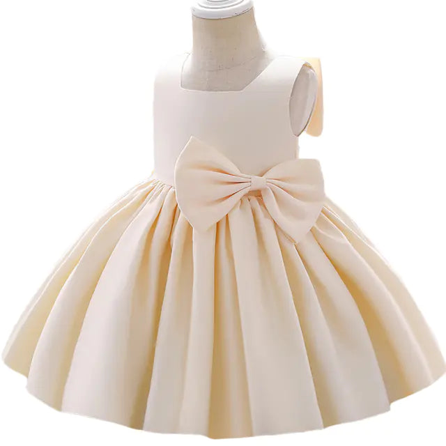 Elegant Semi-Sleeveless Little Bride's Dress